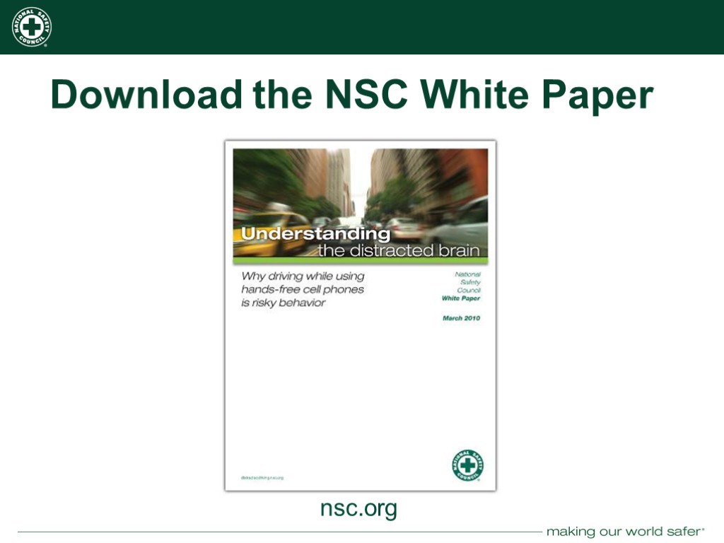 Download the NSC White Paper nsc.org
